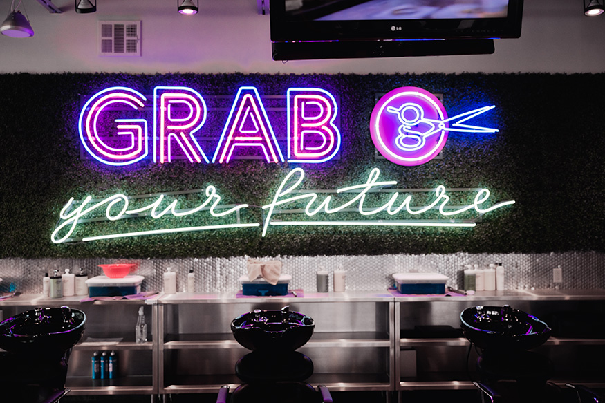 Grab Your Future neon sign