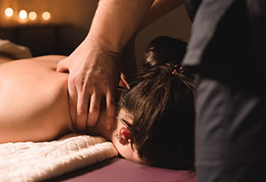 Woman Getting Back Massage
